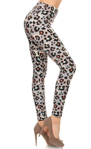 2122 Multi Snow Leopard LEGGINGS JV-D26B
