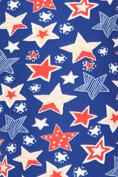 2431 RWB ClipArt Stars LEGGINGS or CAPRIS JV-J15
