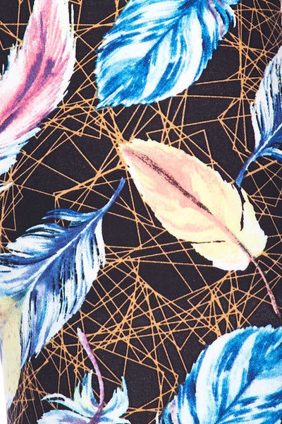 2436 Pastel Feathers LEGGINGS JV-K10B