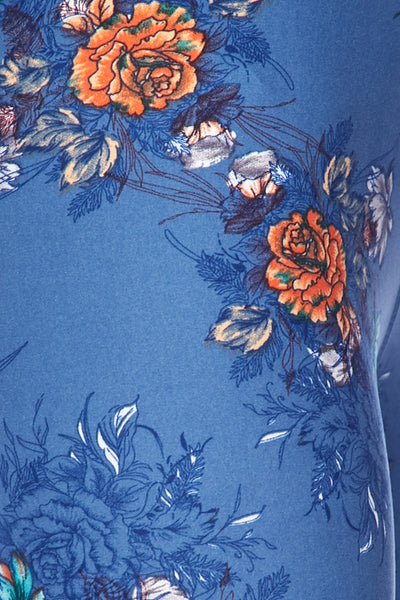 2438 Denim Floral LEGGINGS or CAPRI JV-K20C