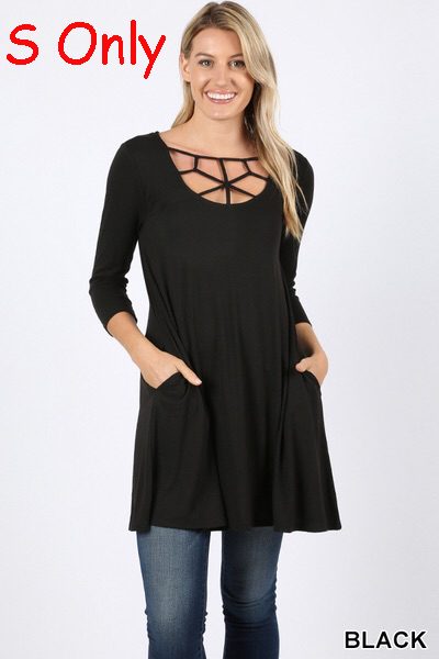 5304 3/4S Web Front TOP w PKTS in BLACK