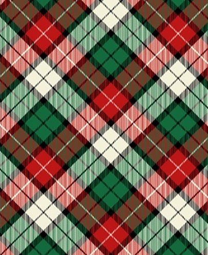8078m Holiday Plaid DESIGNER MASKS JV-N105
