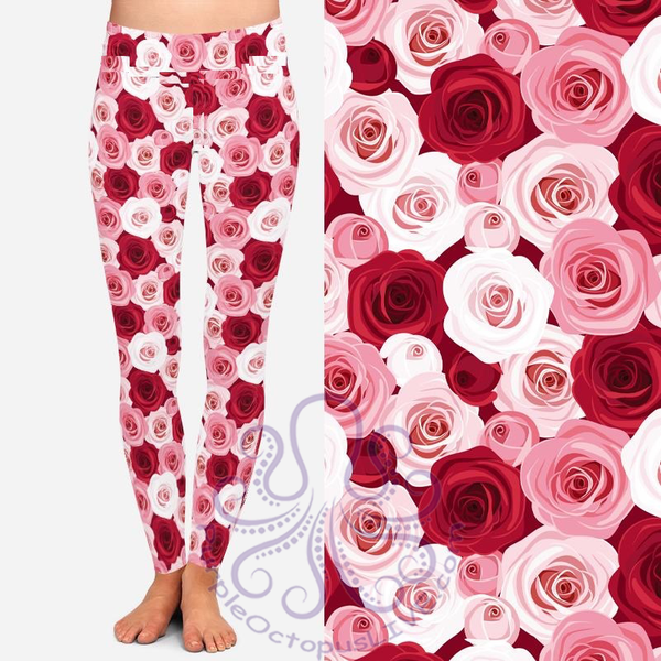 8117 My Rosy Valentine POD DESIGNER LEGGINGS JV-FEB14Green