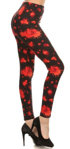 2202 Red Splatter LEGGINGS JV-D50
