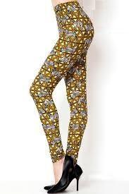169 Zebras On Gold Triangles LEGGINGS JV-N47T