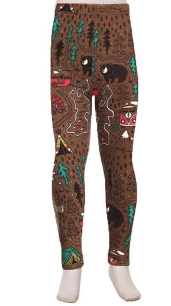 192 Camping LEGGINGS or Kids JV1-Q23B G