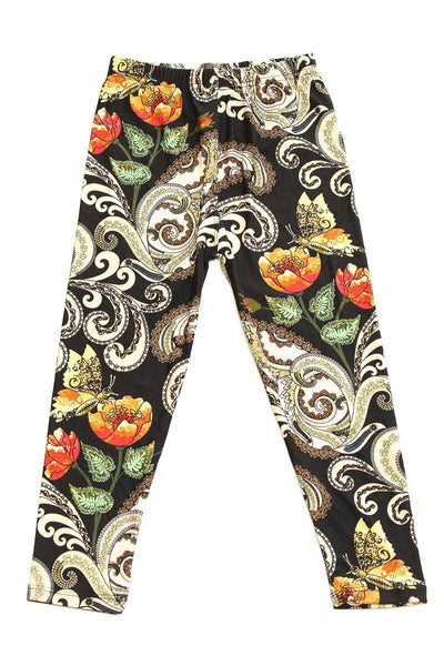 129 Elegant Floral LEGGINGS or Kids JV1-Q27B G