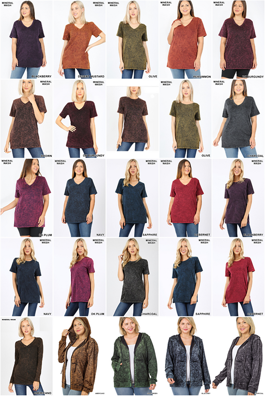 $3 OFF 💜 Mineral Wash Collection With Tops &amp; Hoodie Jackets