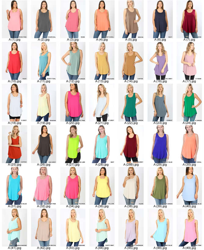 GOOD 0/0S Round Neck &amp; Hem TOPS in 80 colors 💜 BUY 3 GET 💜 1 FREE