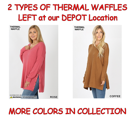 A Few Left of 2 TYPES OF Thermal Waffles at Purple Octopus Deals 💜