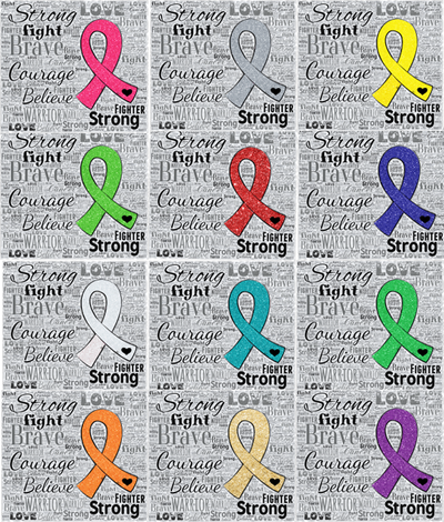 New Cancer Awareness Ribbon WordArt TUMBLERS