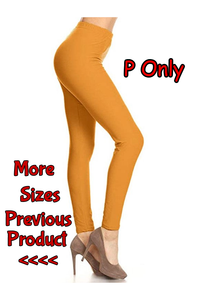 1002 SOLID Mustard LEGGINGS JV-L21A