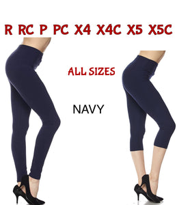 1003 SOLID Navy LEGGINGS or CAPRIS JV-I28/33/38