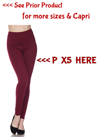 1004 SOLID Burgundy LEGGINGS JV-H29