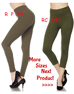 1005 SOLID Olive LEGGINGS or CAPRI
