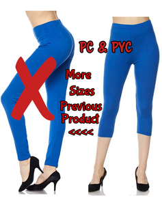 1006 SOLID Royal Blue LEGGINGS or CAPRIS JV-N11A