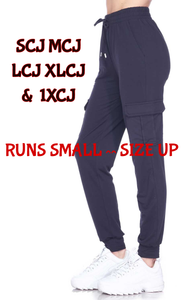 1009cj SOLID Charcoal CARGO JOGGERS JV-E6-E11C