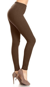 1011 SOLID Mocha LEGGINGS JV-L6C