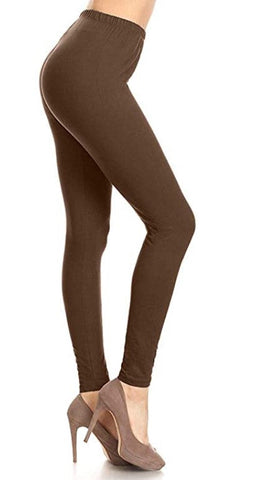 1011 SOLID Mocha LEGGINGS JV-L6C