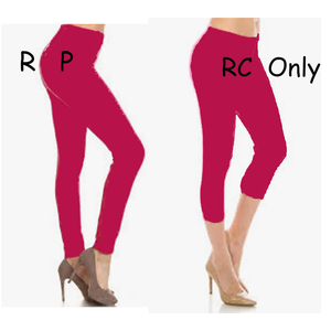 1013 SOLID Magenta LEGGINGS or CAPRI