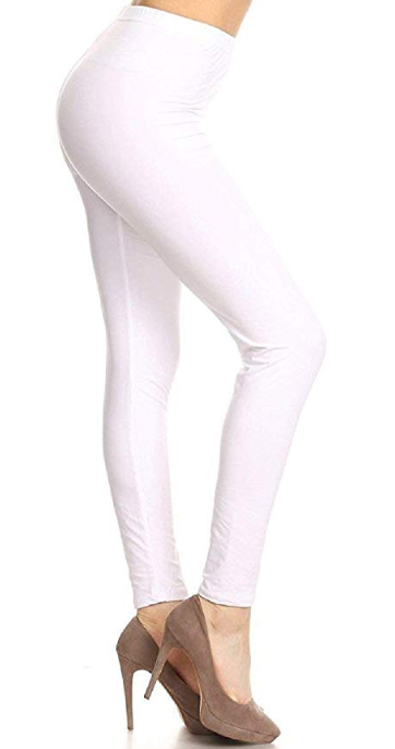 1017 SOLID White LEGGINGS or CAPRIS JV-H12/13/14