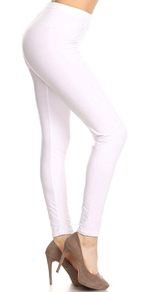 1017 SOLID White LEGGINGS or CAPRIS JV-H12/13/14