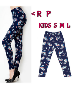 102 Sailboat Cats LEGGINGS or Kids JV-E31A