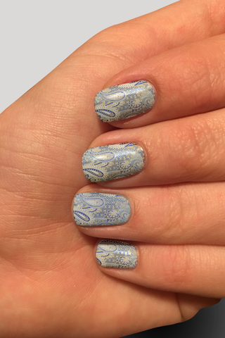 111n EL Bohemian Paisley CUSTOM PRINT NAIL STRIPS JV-N89C