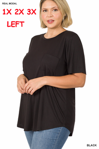 11236 1/4S Model RN Pocket TOP in BLACK JV-A42T
