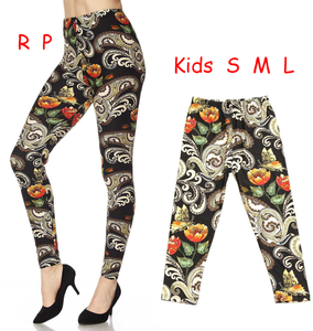 129 Elegant Floral LEGGINGS or Kids JV1-Q27B G