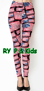 132 Hologram Flags LEGGINGS or KIDS JV-I15B