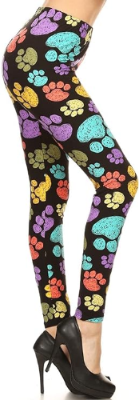 133 Rainbow Paw Prints LEGGINGS & Kids