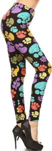 133 Rainbow Paw Prints LEGGINGS & Kids
