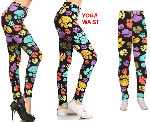 133 Rainbow Paw Prints LEGGINGS & Kids