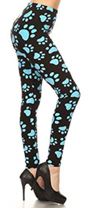 154 Blue Paw Prints LEGGINGS