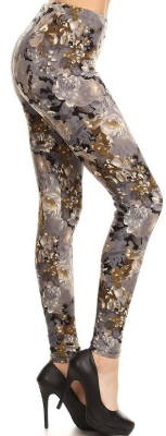 158 Camo Colored Floral LEGGINGS