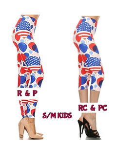 2005 Patriotic Balloon LEGGINGS or CAPRIS or KIDS JV-I35/40