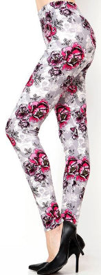 2028 Garden Skull LEGGINGS JV1-Q8B G