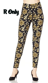 2031 Golden Honey Floral LEGGINGS JV1-Q34BL