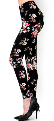 2034 Mixed Floral LEGGINGS JV1-HB11B G
