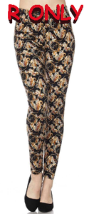 2036 Metal Alloy Floral LEGGINGS JV1-Q9B G