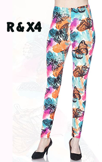 2039 WaterColor Butterfly LEGGINGS JV1-Q46B G