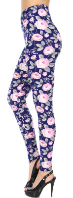 2054 Simply Pink Floral LEGGINGS JV1-Q21BR G