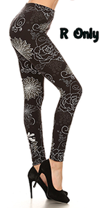 2058 Floral Effect LEGGINGS JV1-Q49BR G