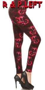 2071 Red Moon Floral LEGGINGS JV1-Q3B G