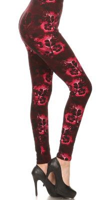 2071 Red Moon Floral LEGGINGS JV1-Q3B G