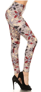 2072 RWB PinWheel Floral LEGGINGS JV1-Q2B G