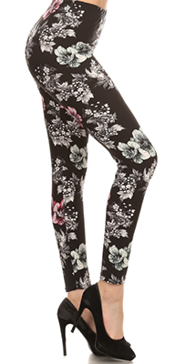 2078 Field of Floral LEGGINGS or CAPRIS