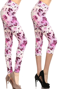2079 Pretty Please Floral LEGGINGS or CAPRI