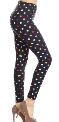 2082 Multi Polka Dot LEGGINGS JV1-Q18BL G
